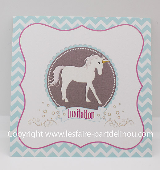 Carte Invitation Anniversaire Licorne E Lokireg