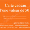 Carte cadeau 50 €